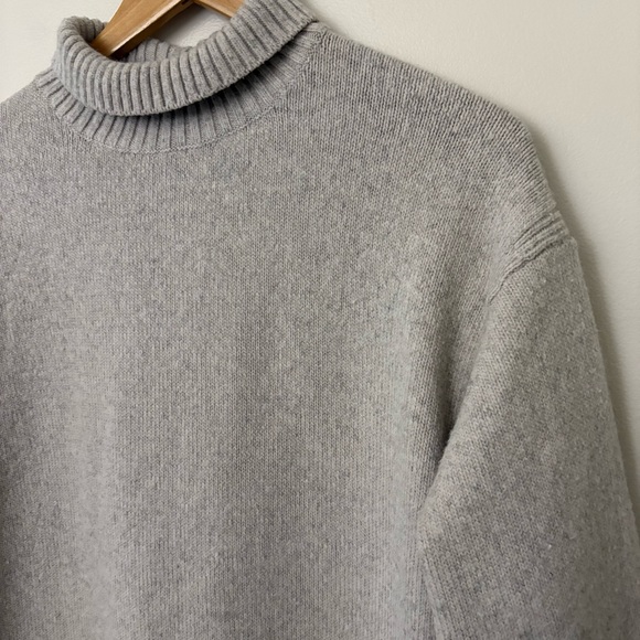H&M Wool Blend Sweater Mockneck Relaxed Fit Taupe Size M - Picture 3 of 11